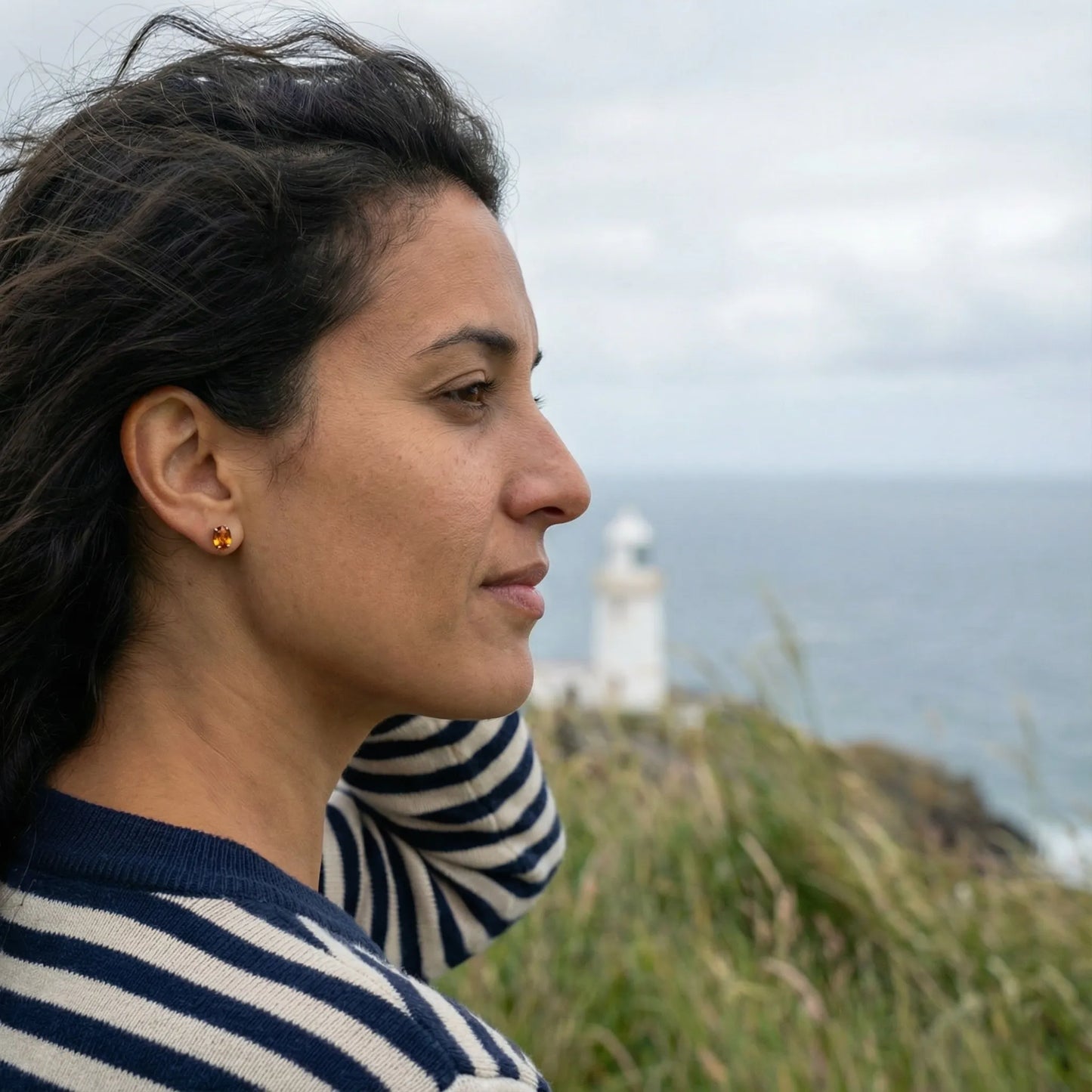 Bijou Ambre Argent rhodié 925 rhodie