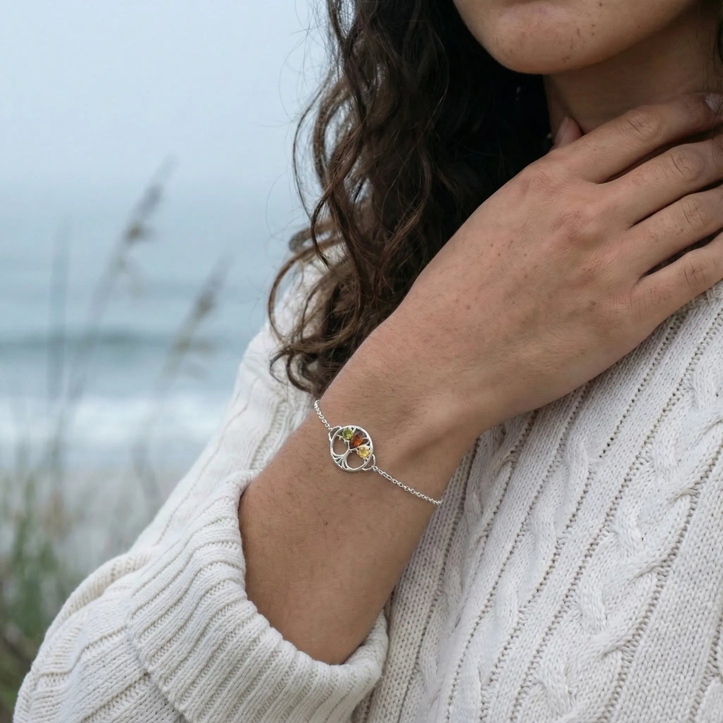 Bijou Ambre Argent rhodié 925 rhodie