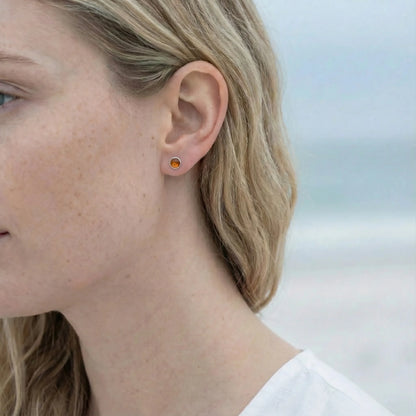 Bijou Ambre Argent rhodié 925 rhodie