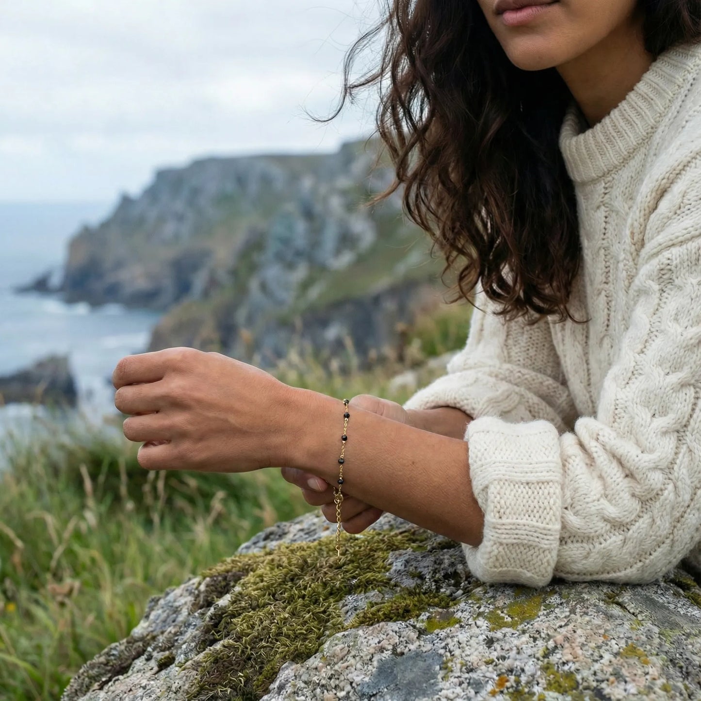 Bijou Spinelle Argent doré 925 doree