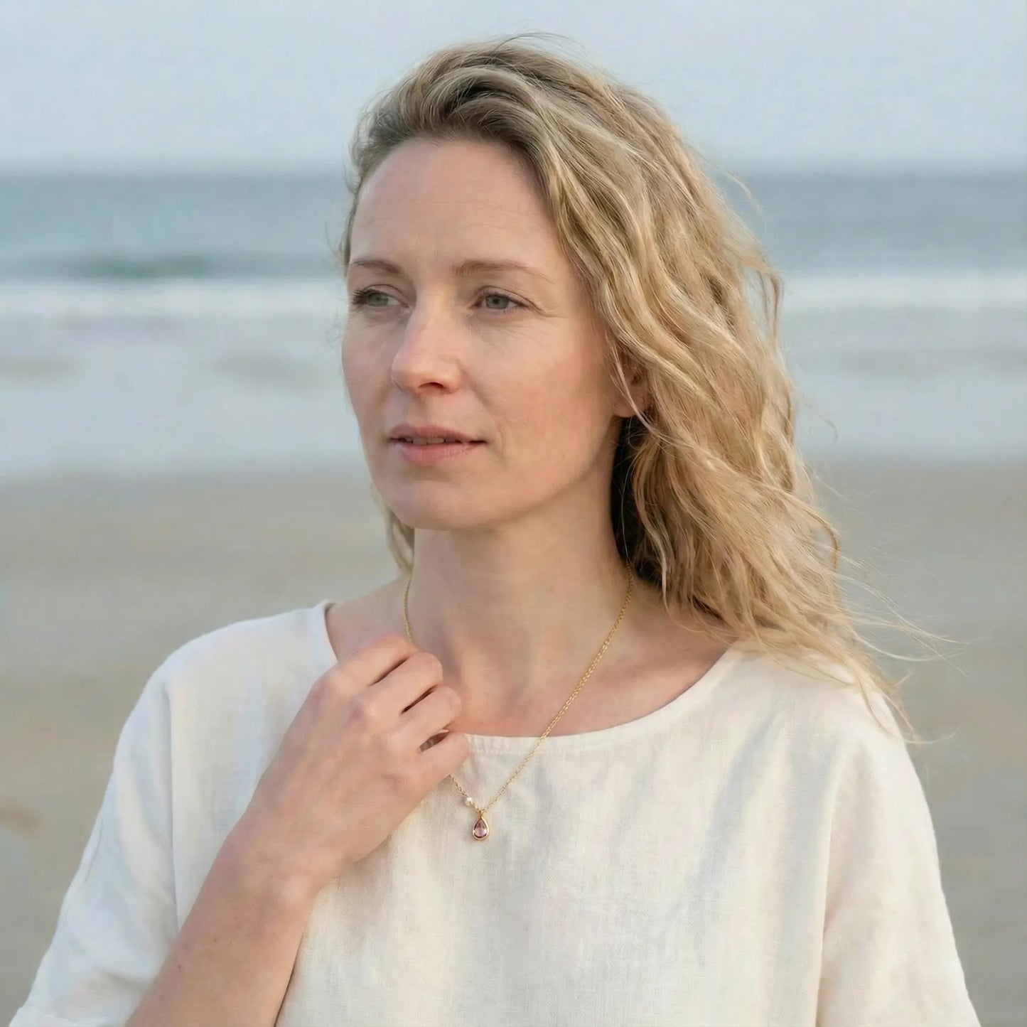 Collier Argent doré 925 doree Améthyste