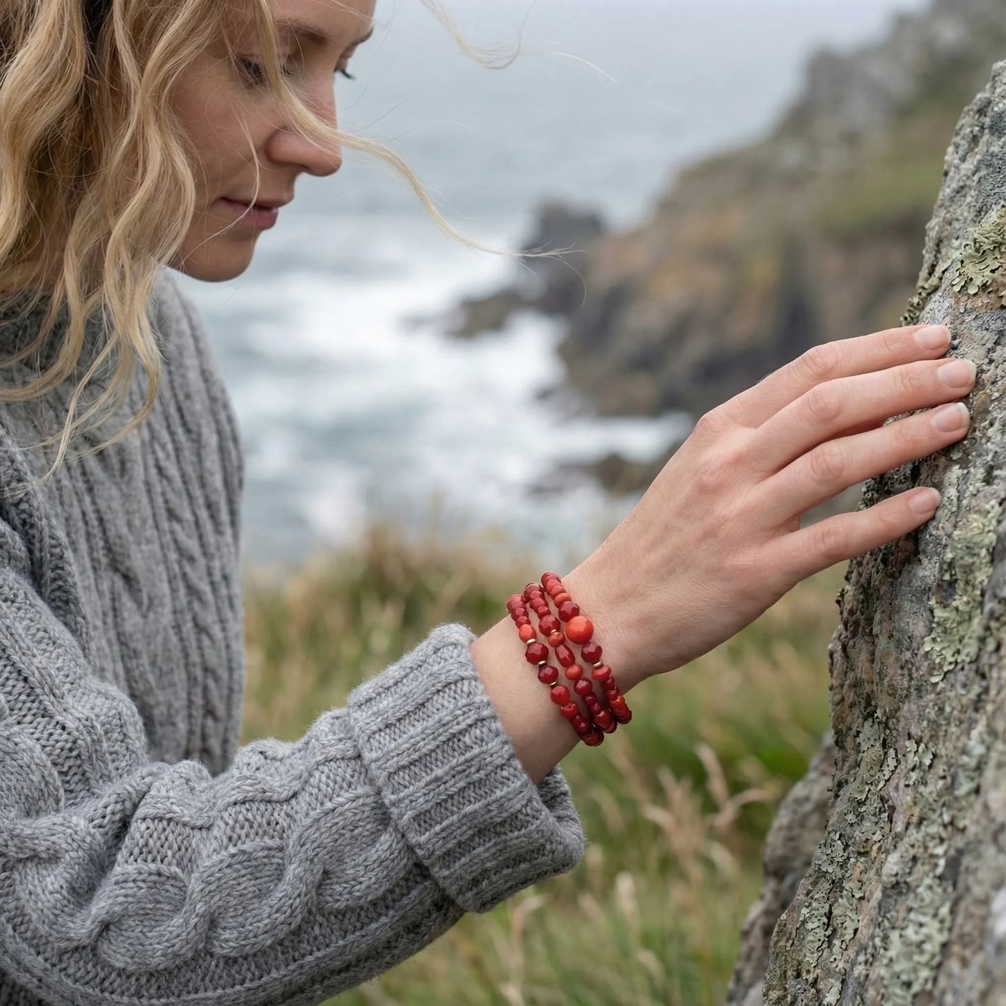 Bracelet Pierres semi-précieuses pate de verre