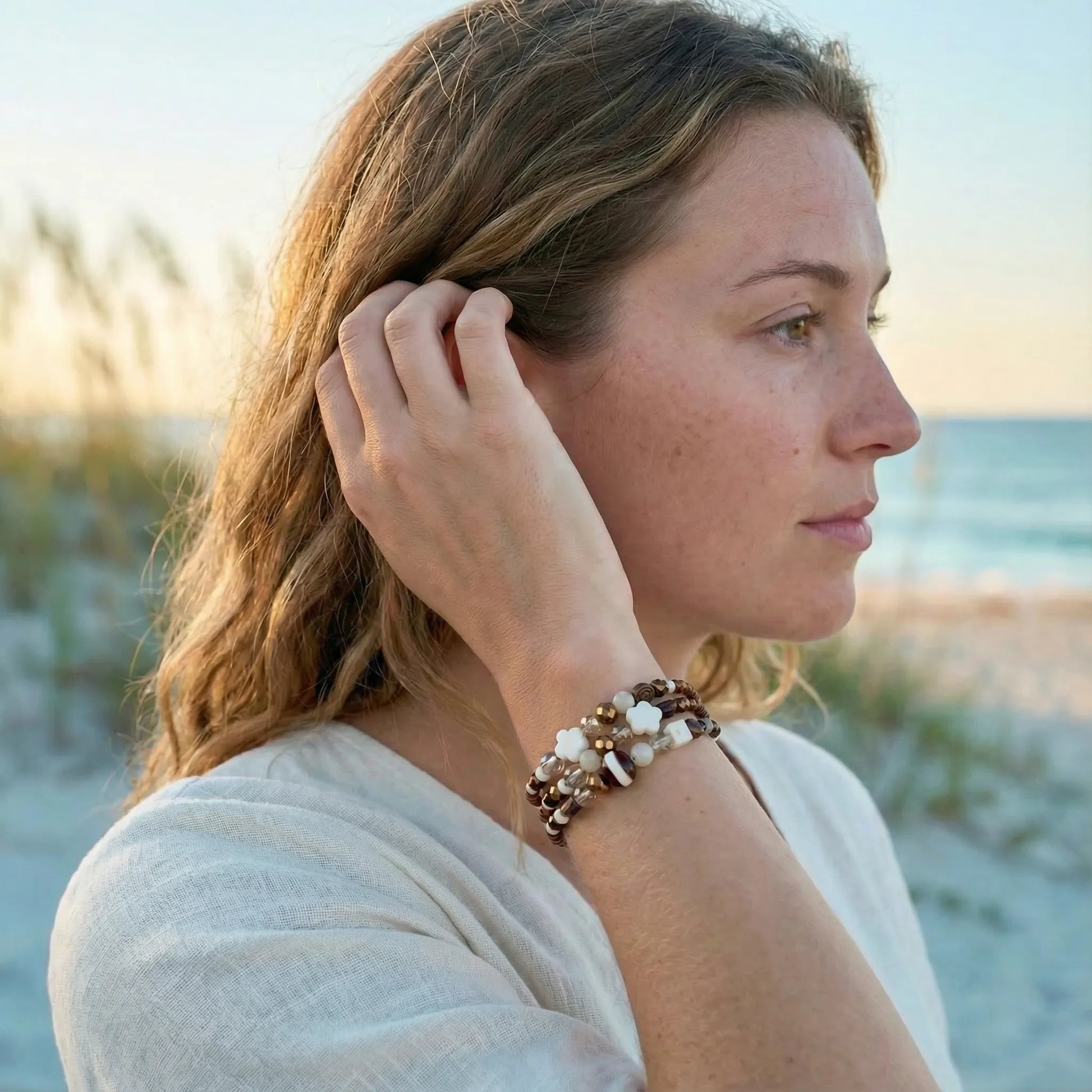 Bijou nacre Pierres semi-précieuses