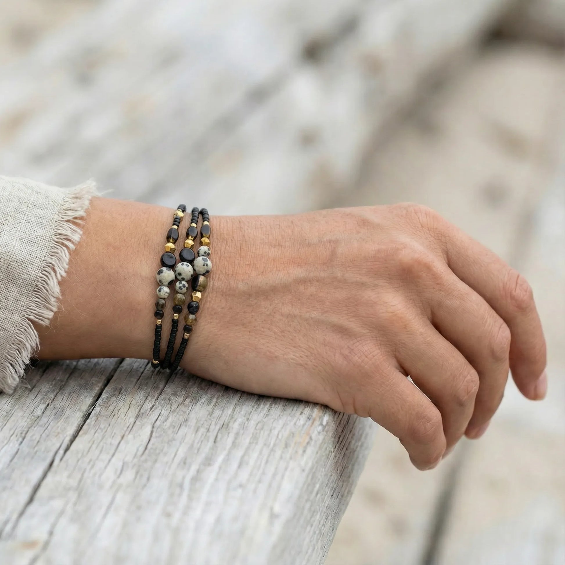 PATTAYA - Bracelet femme 3 rangs œil de tigre - porte