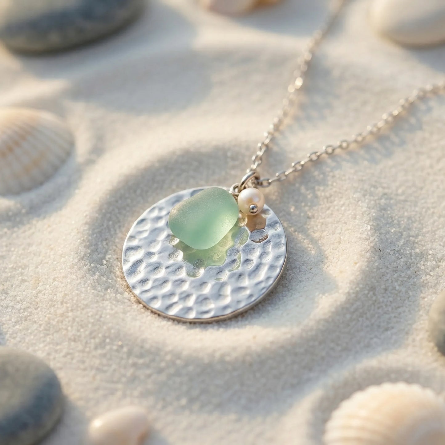 Collier amazonite ovale en argent rhodié 925 - zoom