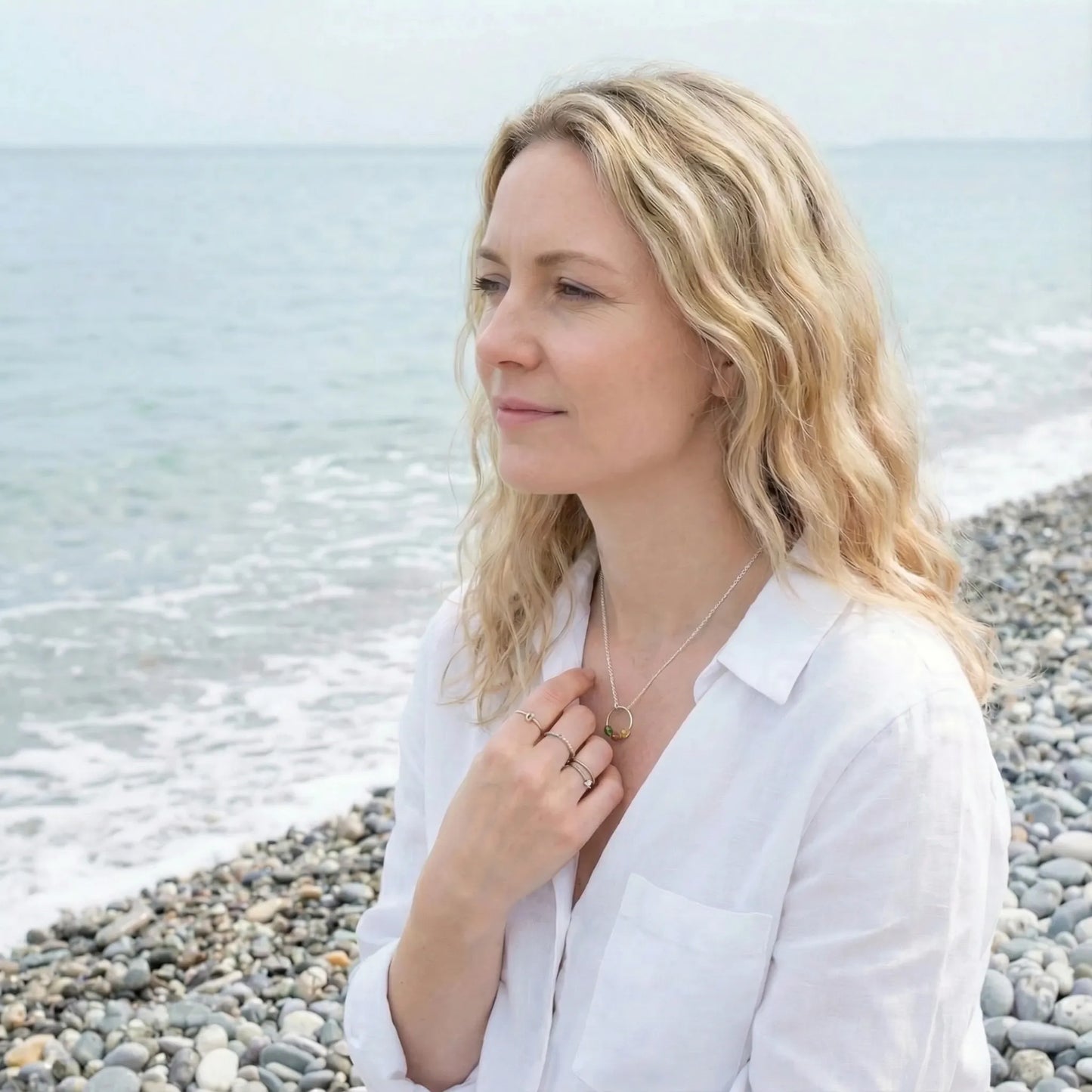 Collier Argent rhodié 925 rhodie Ambre